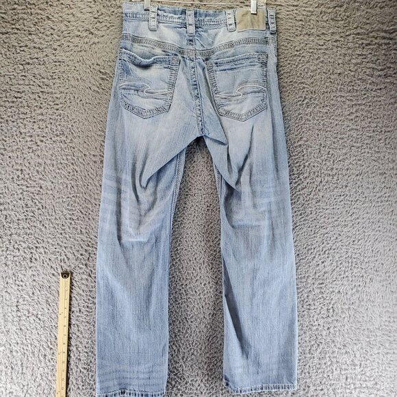 Silver Jeans Mens 32x34 Blue Gordie Relaxed Fit Stretch Denim - Picture 11 of 12